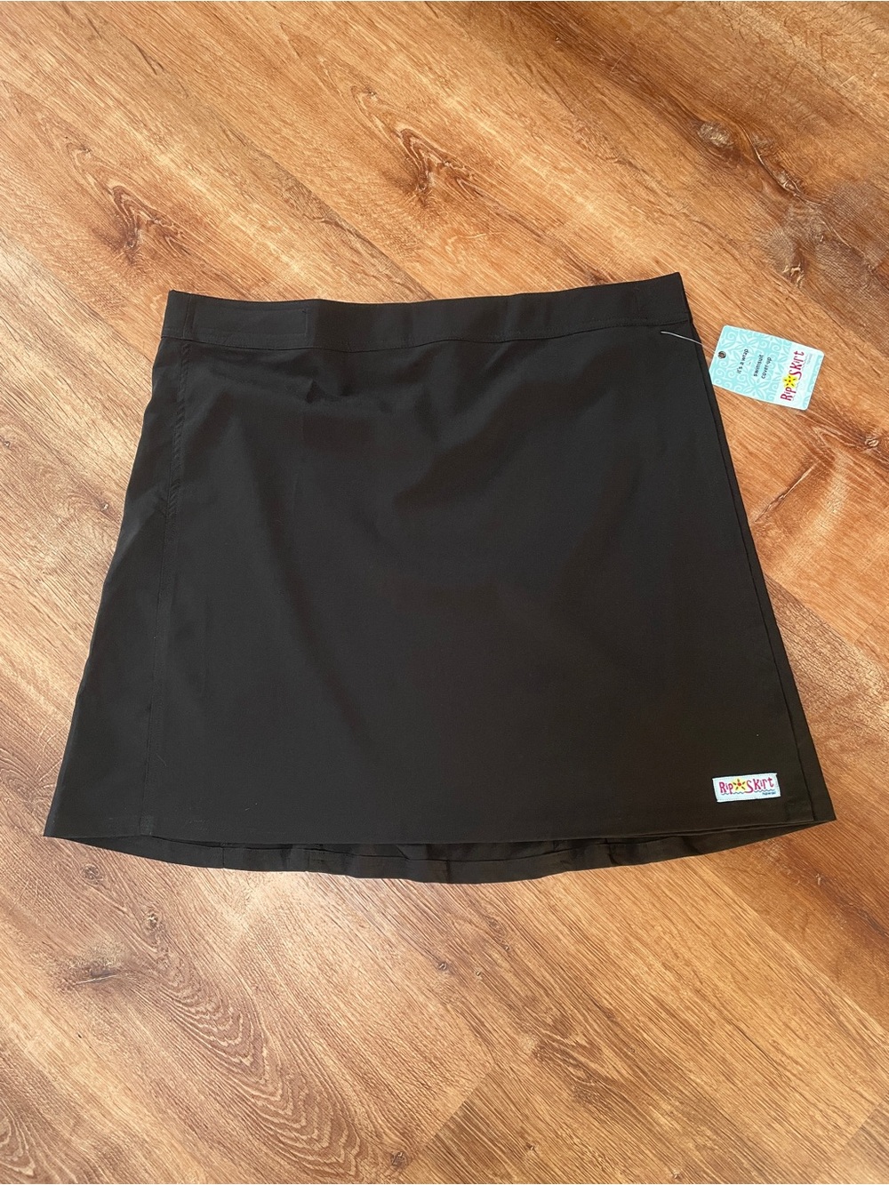 Ripskirt Hawaii Wrap Skirt Length 2 Size XL BLACK NEW NWT Logo Hook and Loop